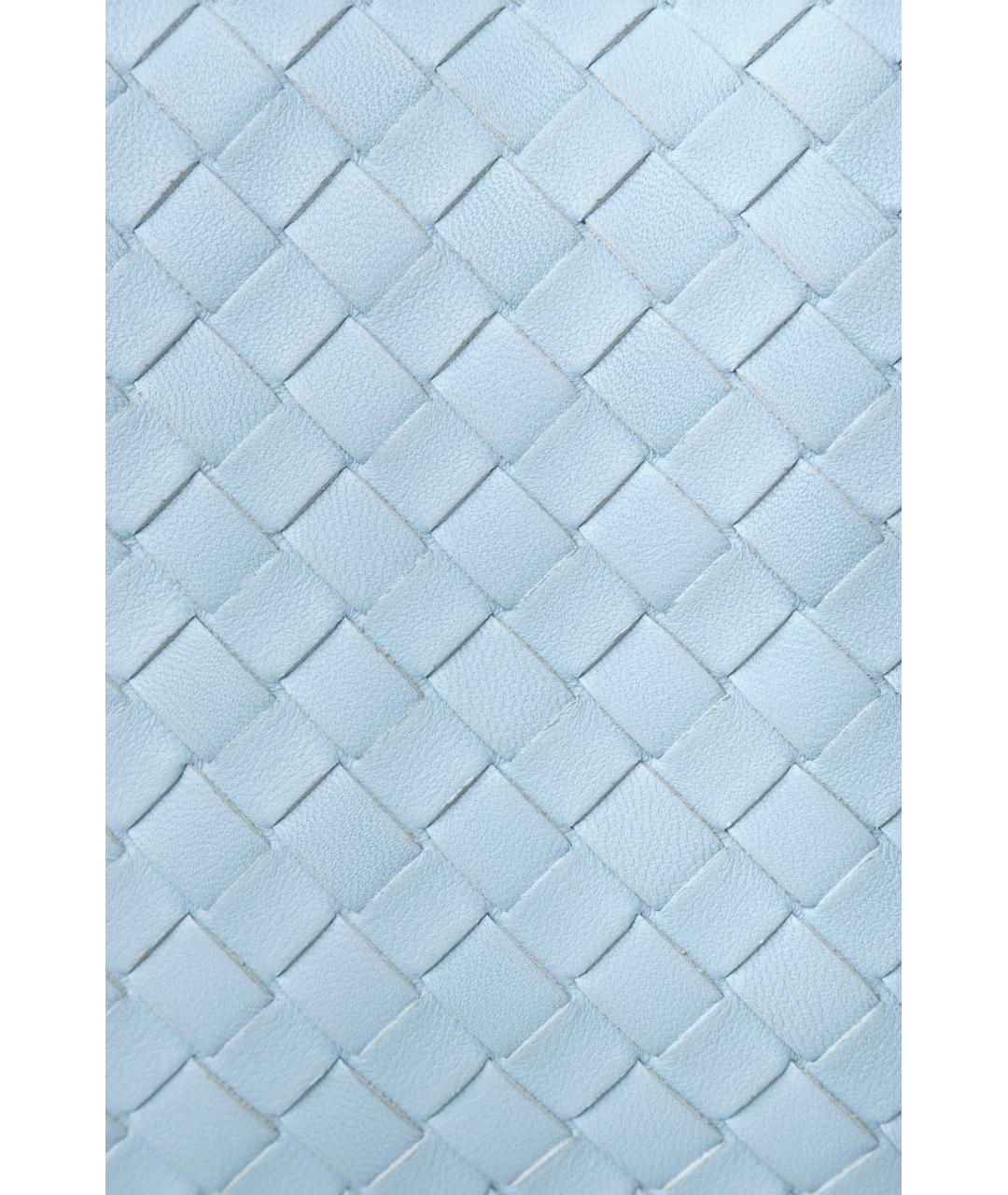 BOTTEGA VENETA Голубая кожаная сумка через плечо, фото 5