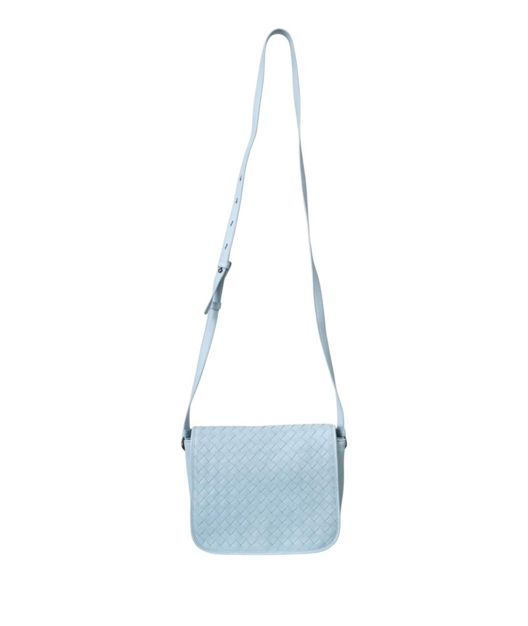 BOTTEGA VENETA Голубая кожаная сумка через плечо, фото 1