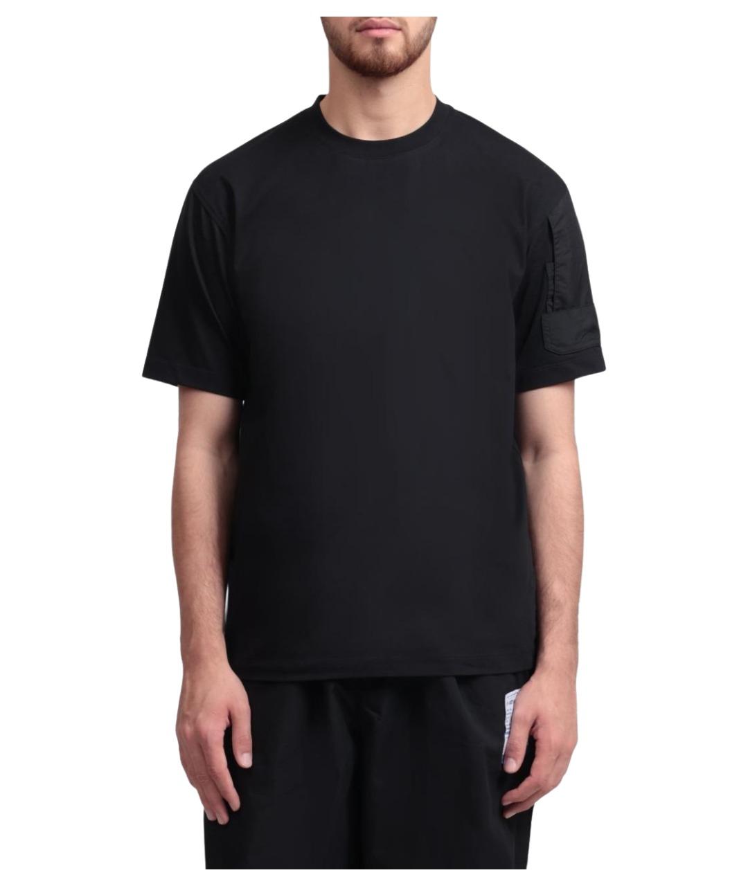 Y-3 Черная хлопковая футболка, фото 1