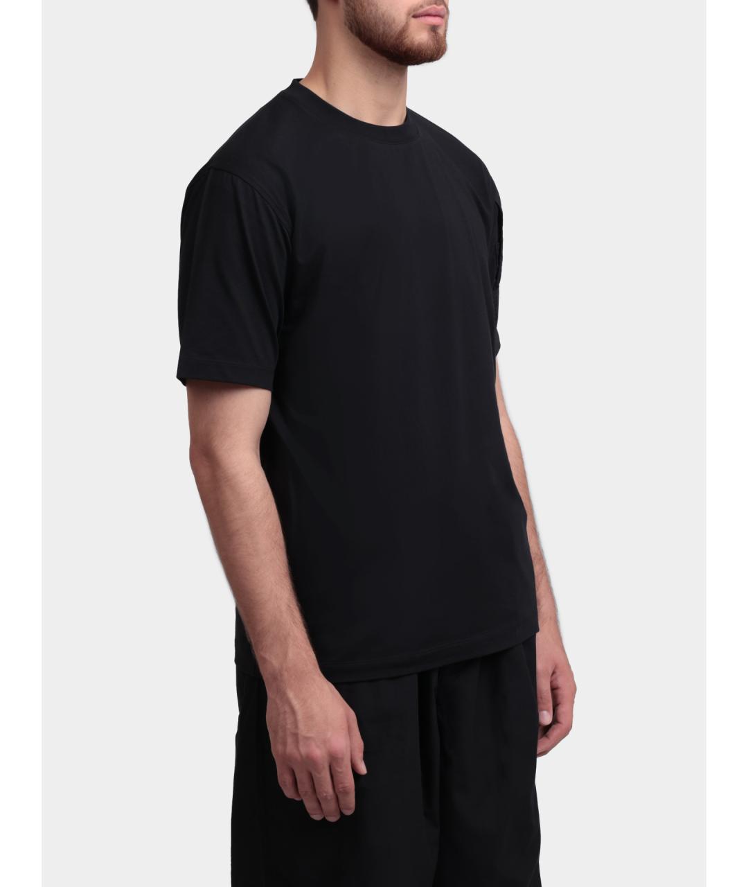 Y-3 Черная хлопковая футболка, фото 4
