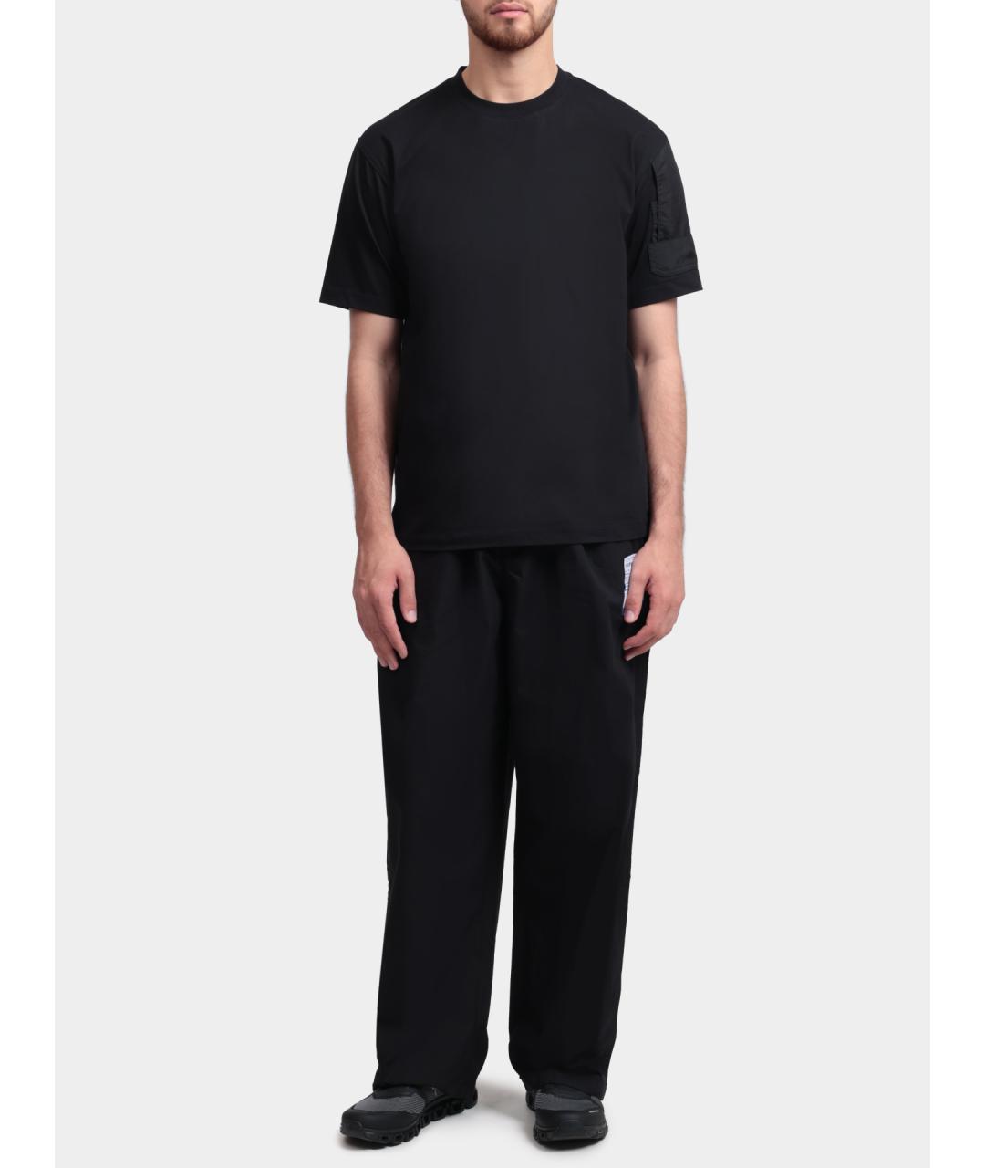 Y-3 Черная хлопковая футболка, фото 2
