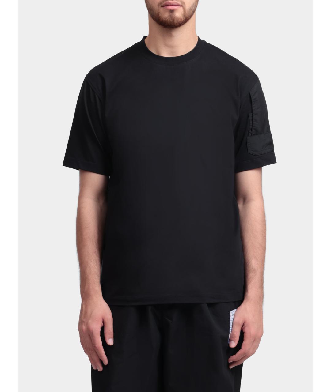Y-3 Черная хлопковая футболка, фото 6