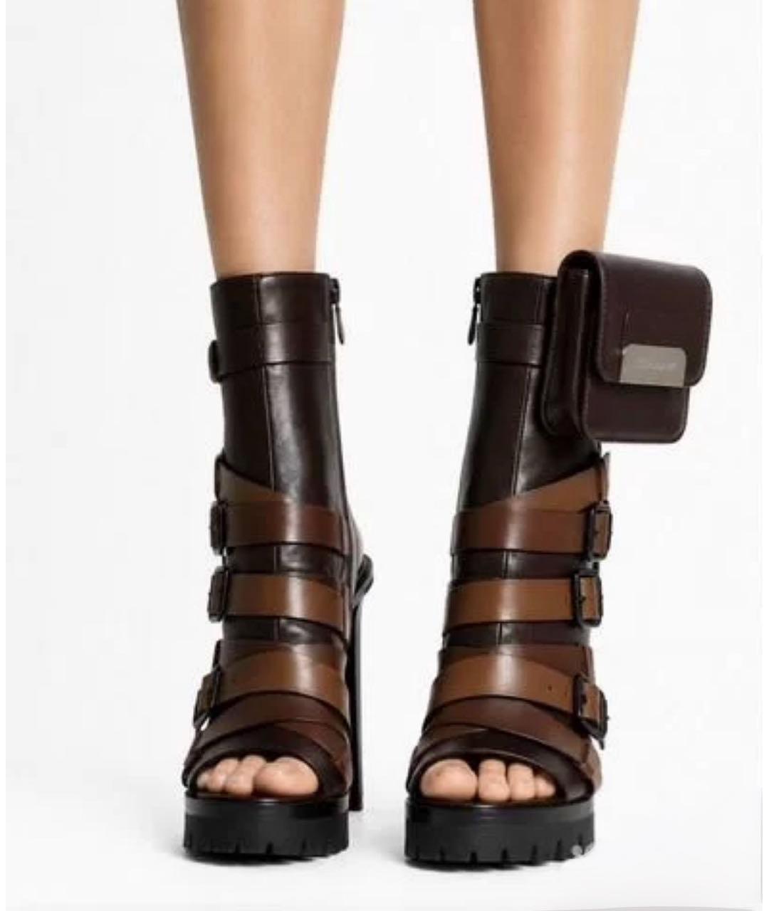 DSQUARED2 Черные кожаные полусапоги, фото 2
