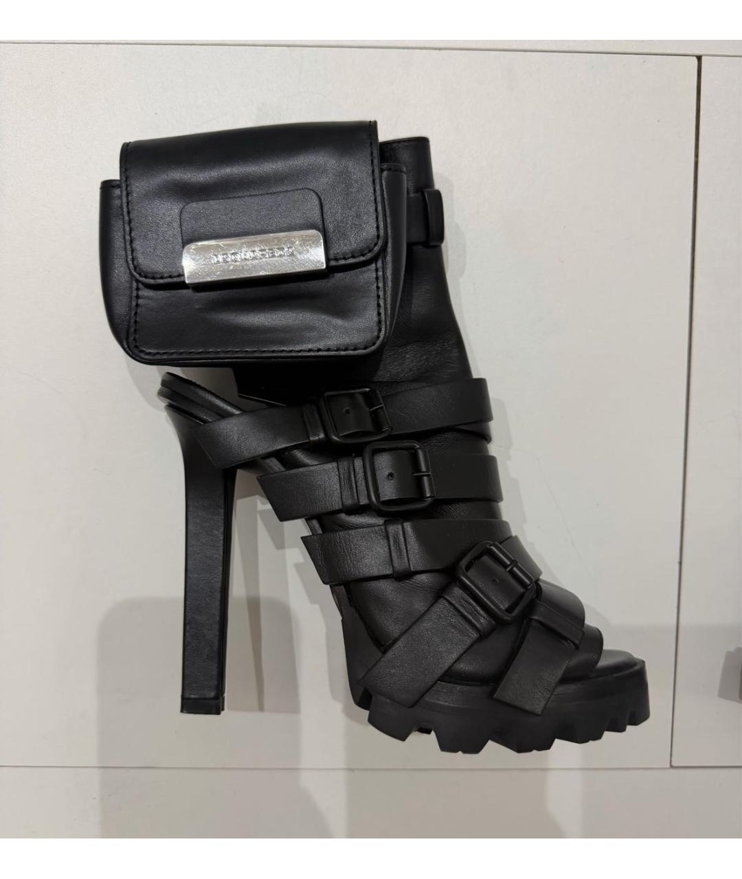 DSQUARED2 Черные кожаные полусапоги, фото 8