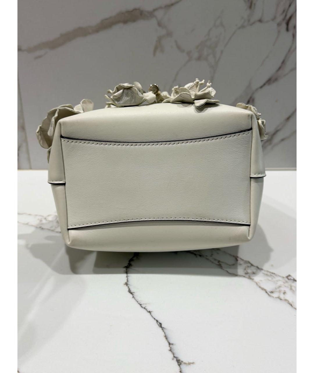 JIMMY CHOO Белая кожаная сумка с короткими ручками, фото 5