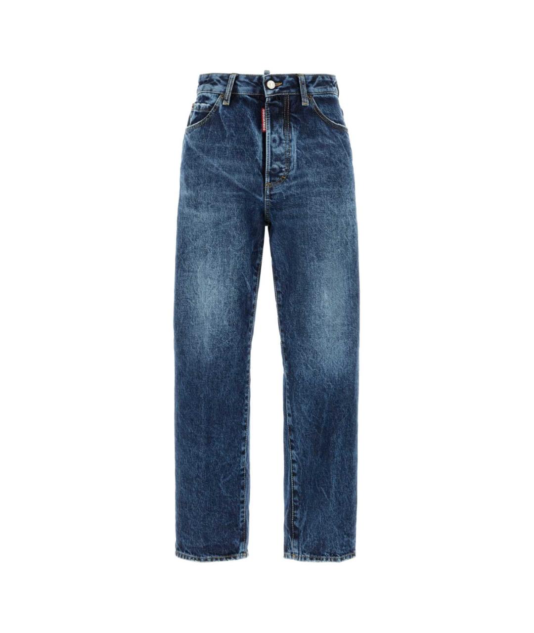 DSQUARED2 Синие хлопковые прямые джинсы, фото 1