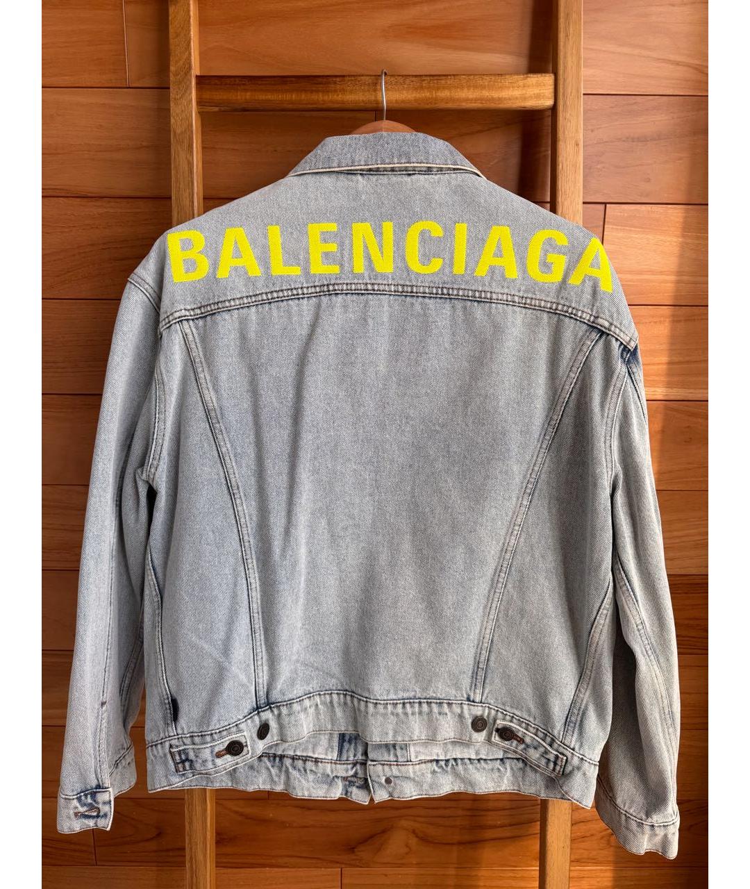 BALENCIAGA Голубая деним куртка, фото 2
