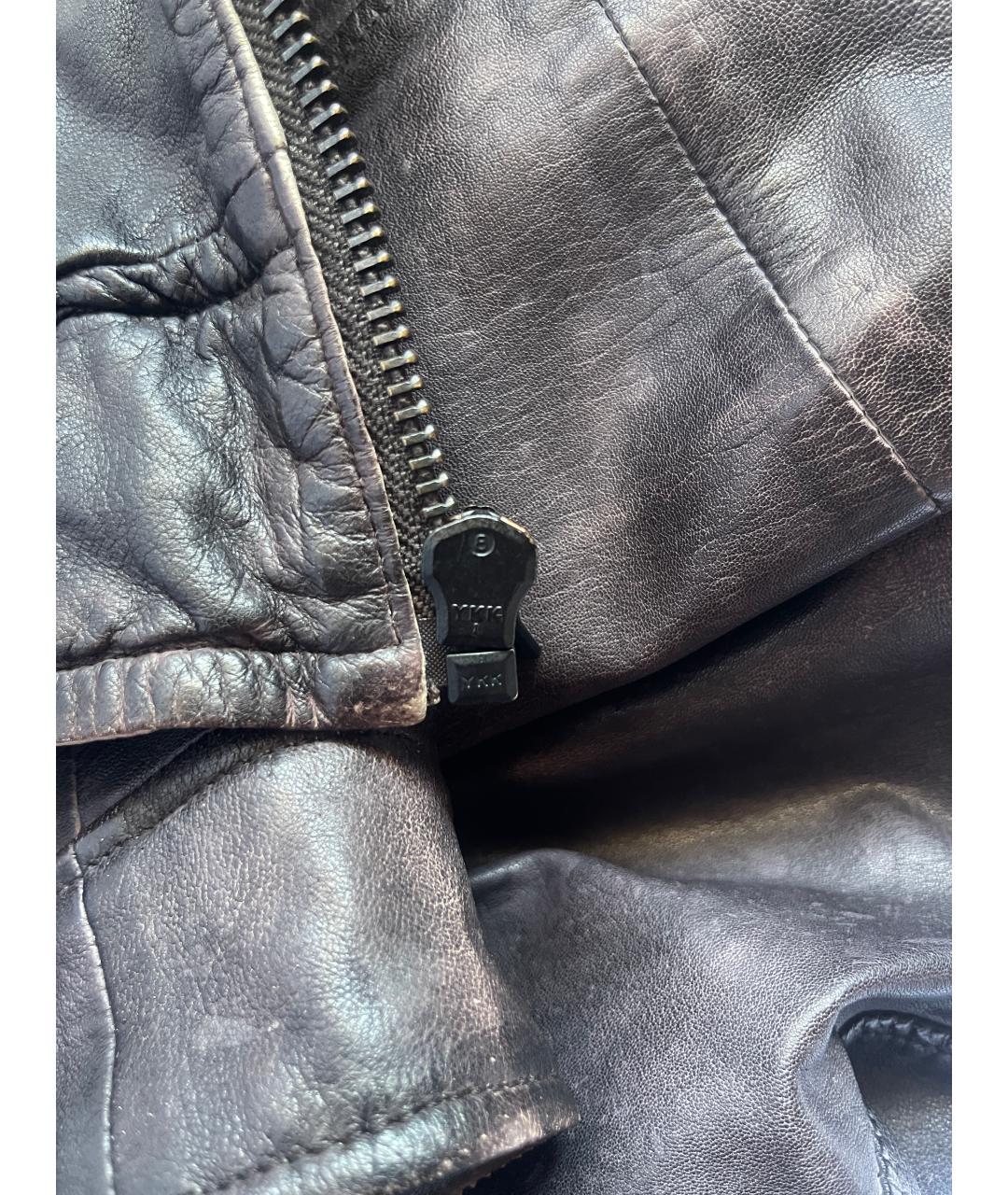 HUGO BOSS Коричневая кожаная куртка, фото 8