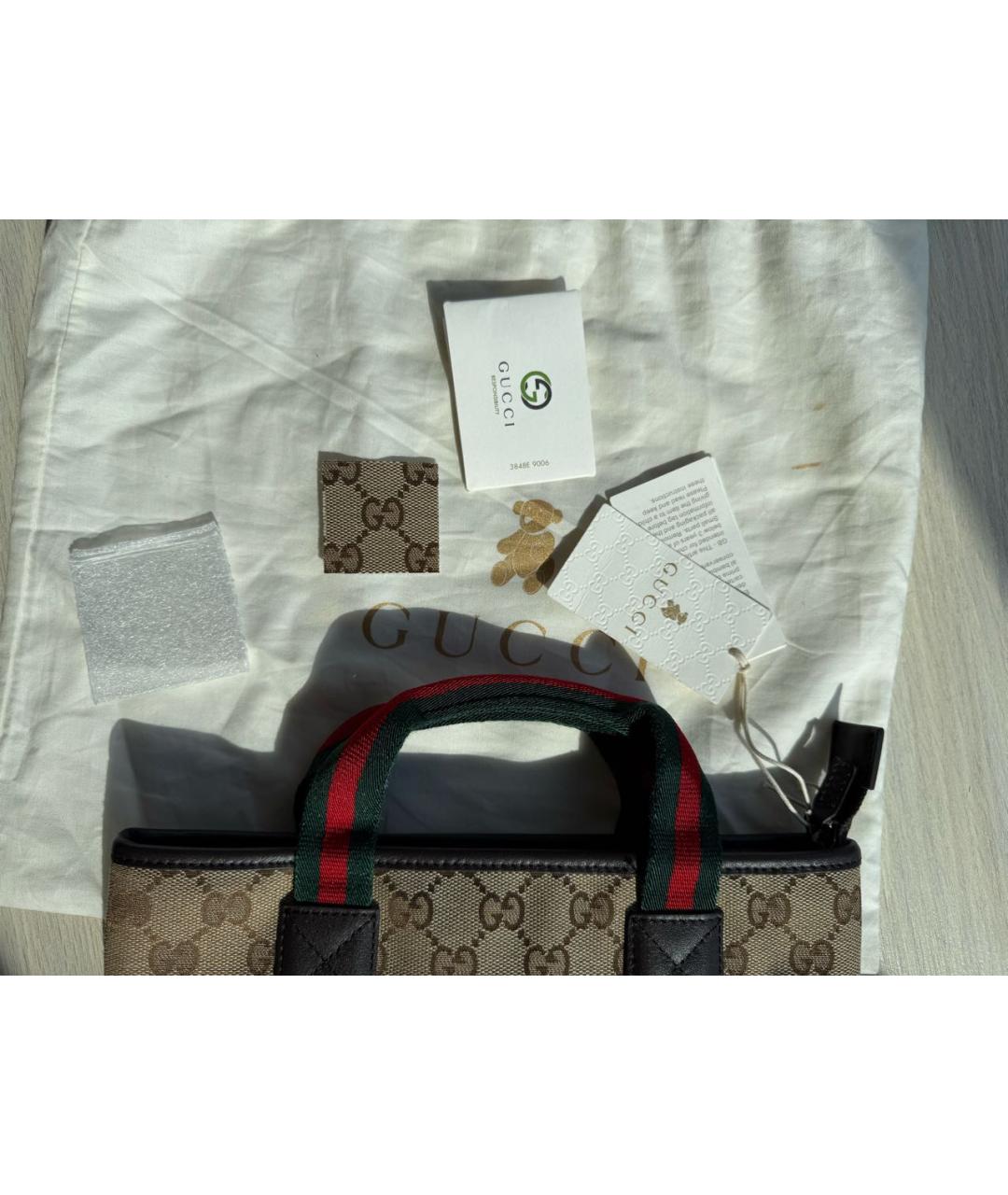 GUCCI Бежевая сумка с короткими ручками, фото 3