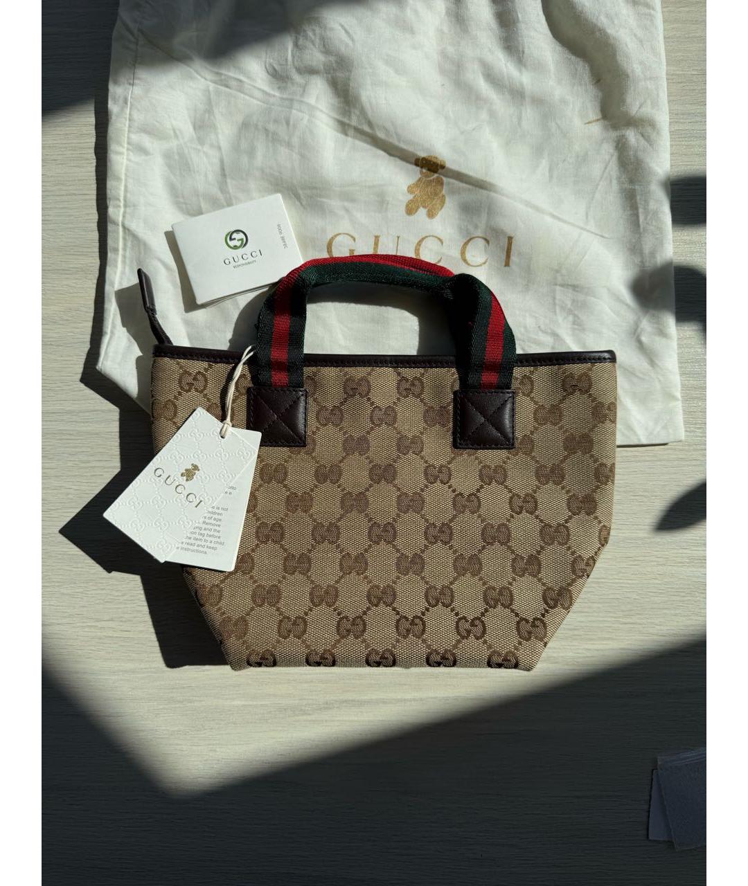 GUCCI Бежевая сумка с короткими ручками, фото 2
