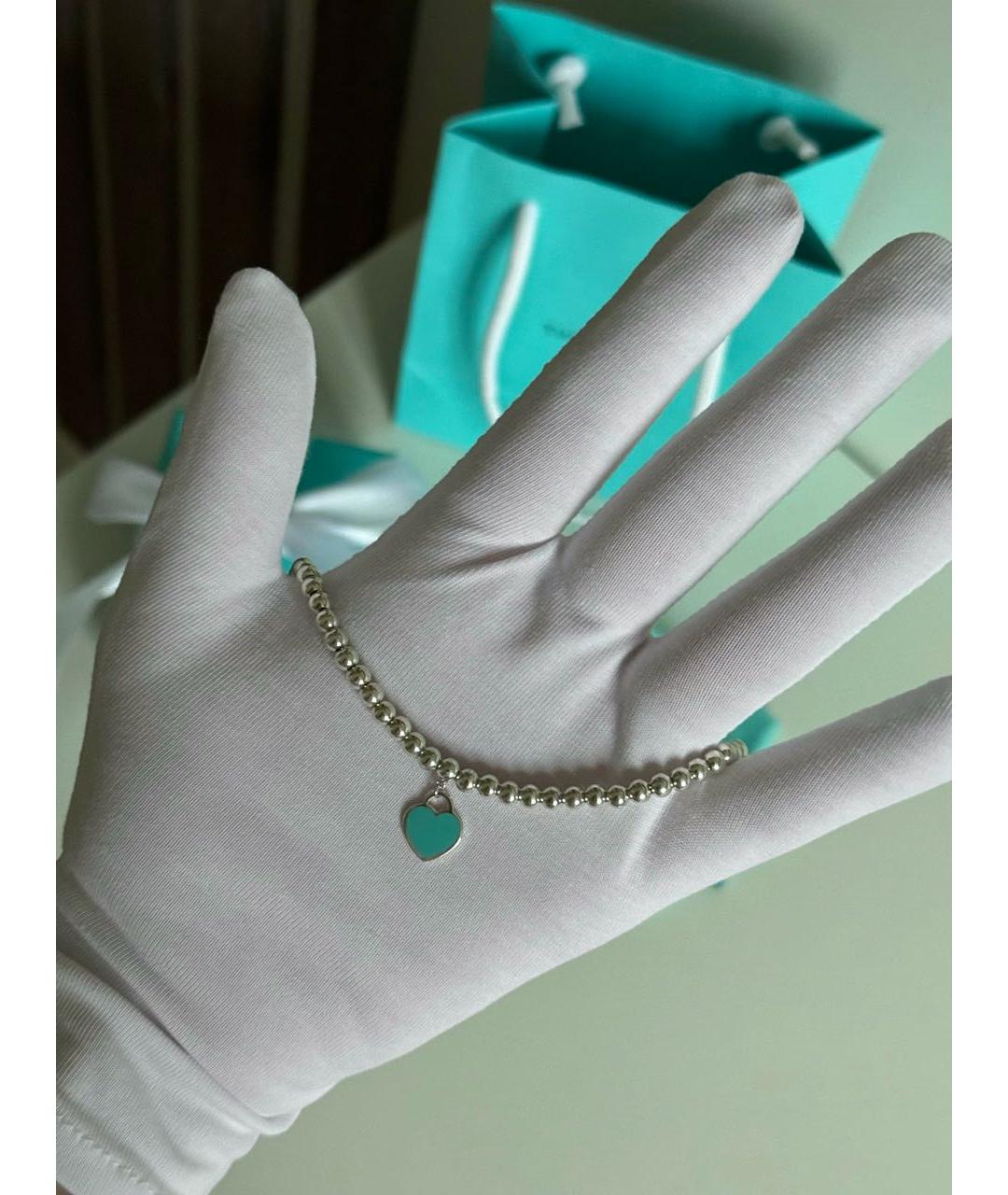 TIFFANY&CO Голубой серебряный браслет, фото 4