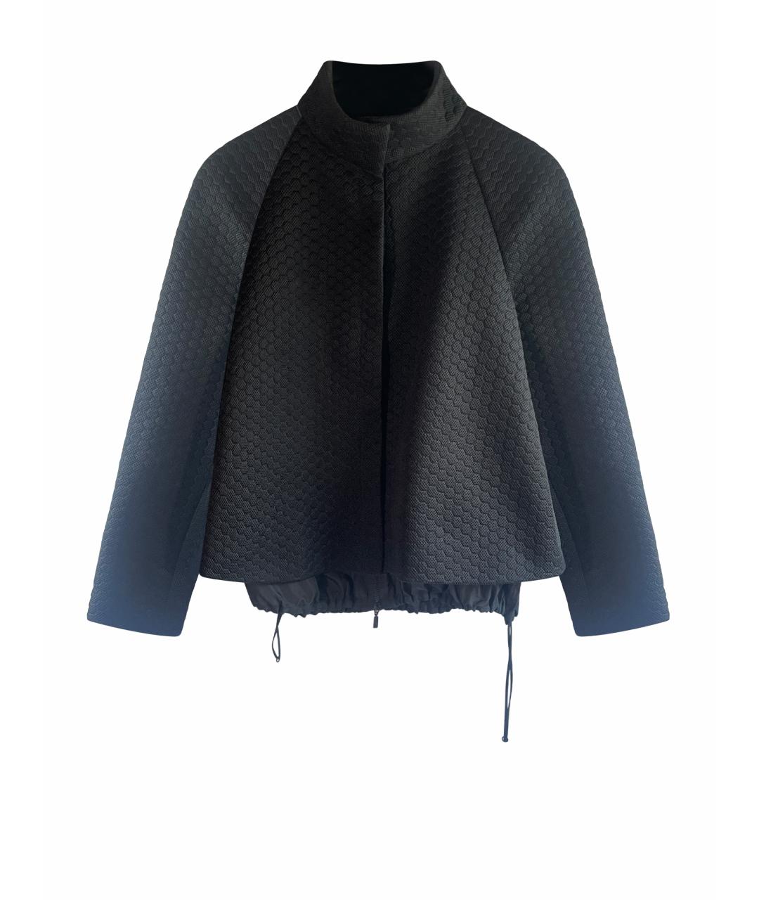 MONCLER Черная полиэстеровая куртка, фото 1