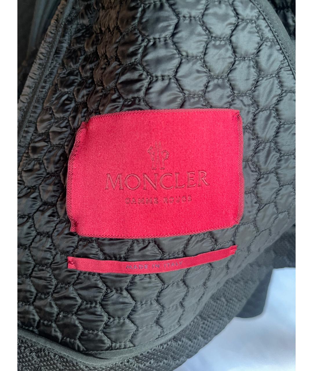 MONCLER Черная полиэстеровая куртка, фото 4