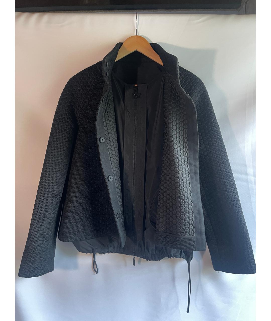 MONCLER Черная полиэстеровая куртка, фото 3