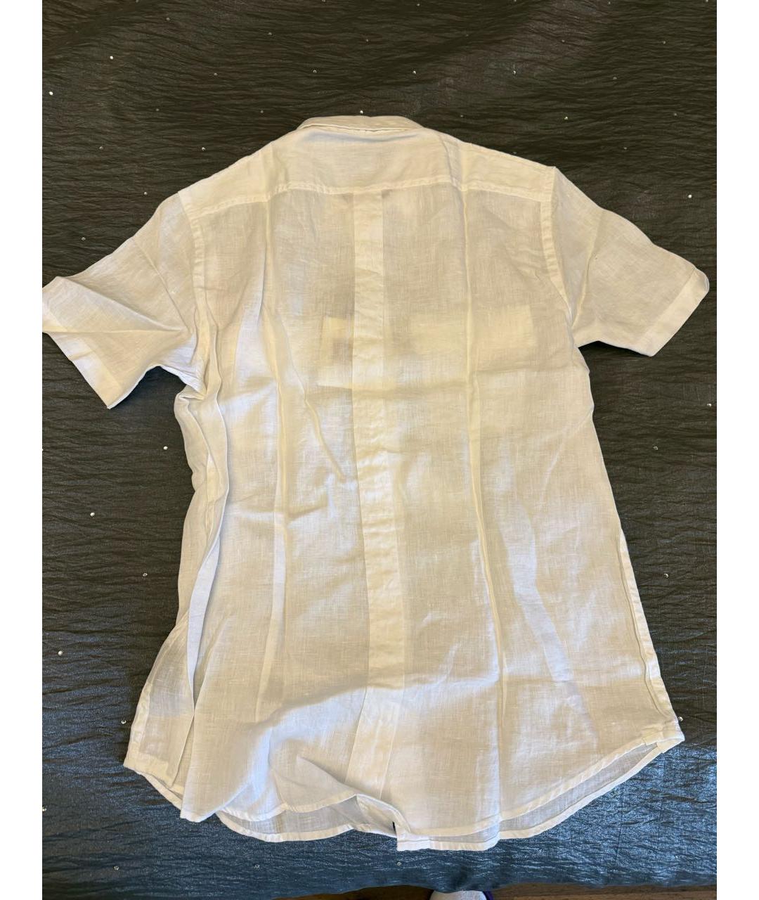 ZEGNA Белая льняная кэжуал рубашка, фото 2