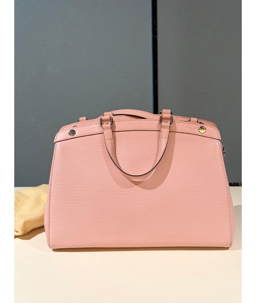 LOUIS VUITTON Розовая кожаная сумка тоут, фото 8