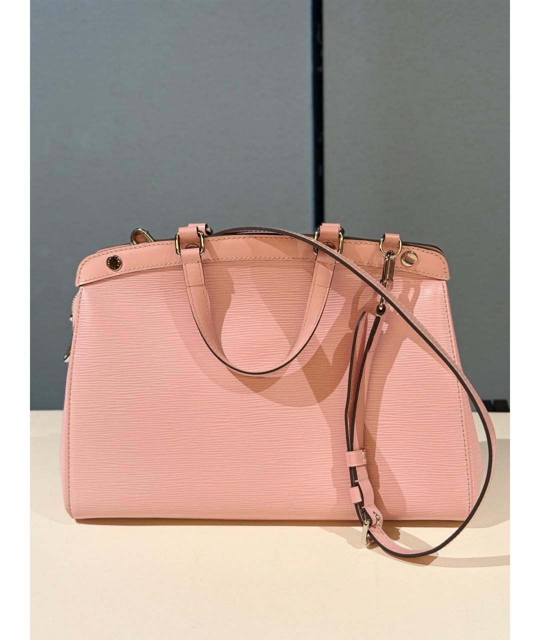 LOUIS VUITTON Розовая кожаная сумка тоут, фото 4