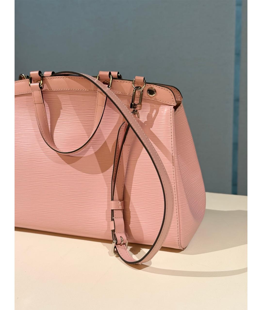 LOUIS VUITTON Розовая кожаная сумка тоут, фото 6