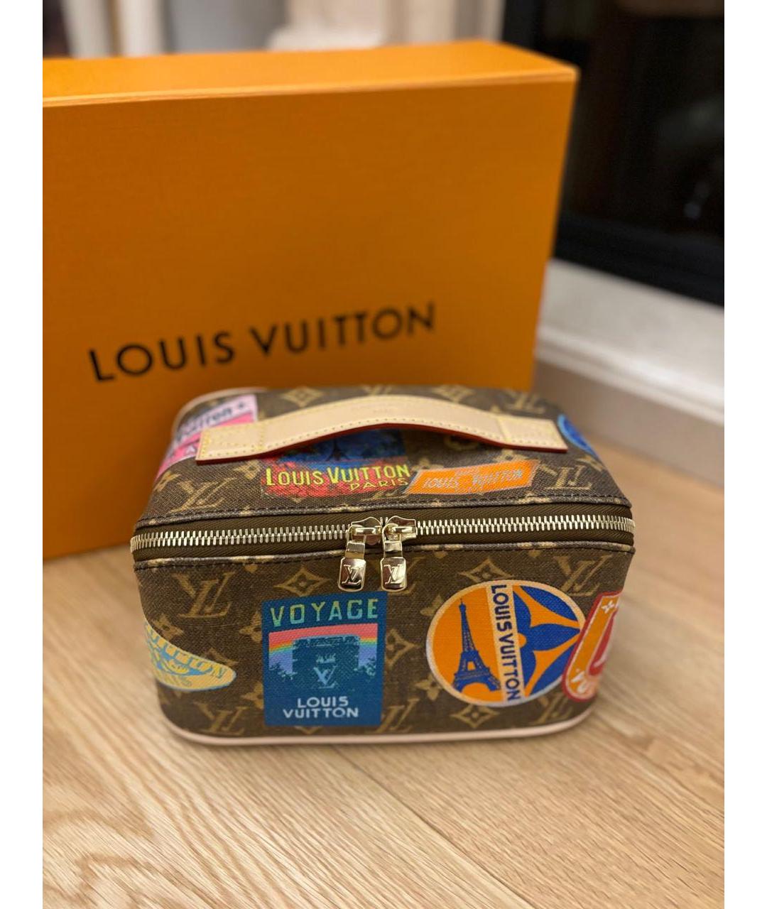 LOUIS VUITTON Коричневая косметичка, фото 2