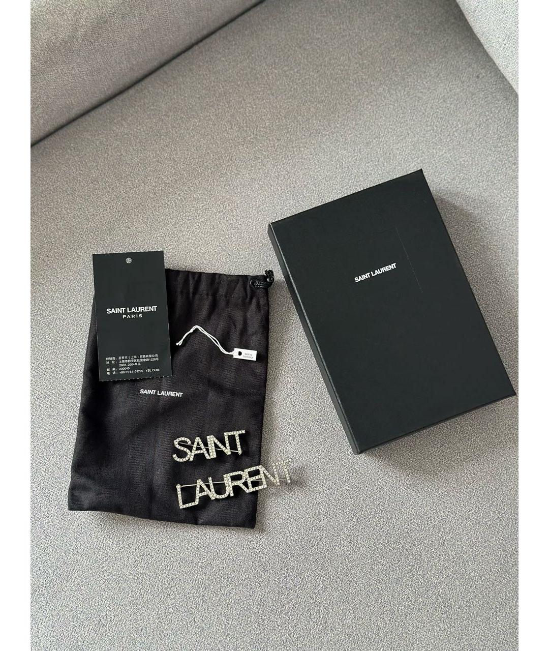 SAINT LAURENT Серебряная металлическая булавка / брошь, фото 2
