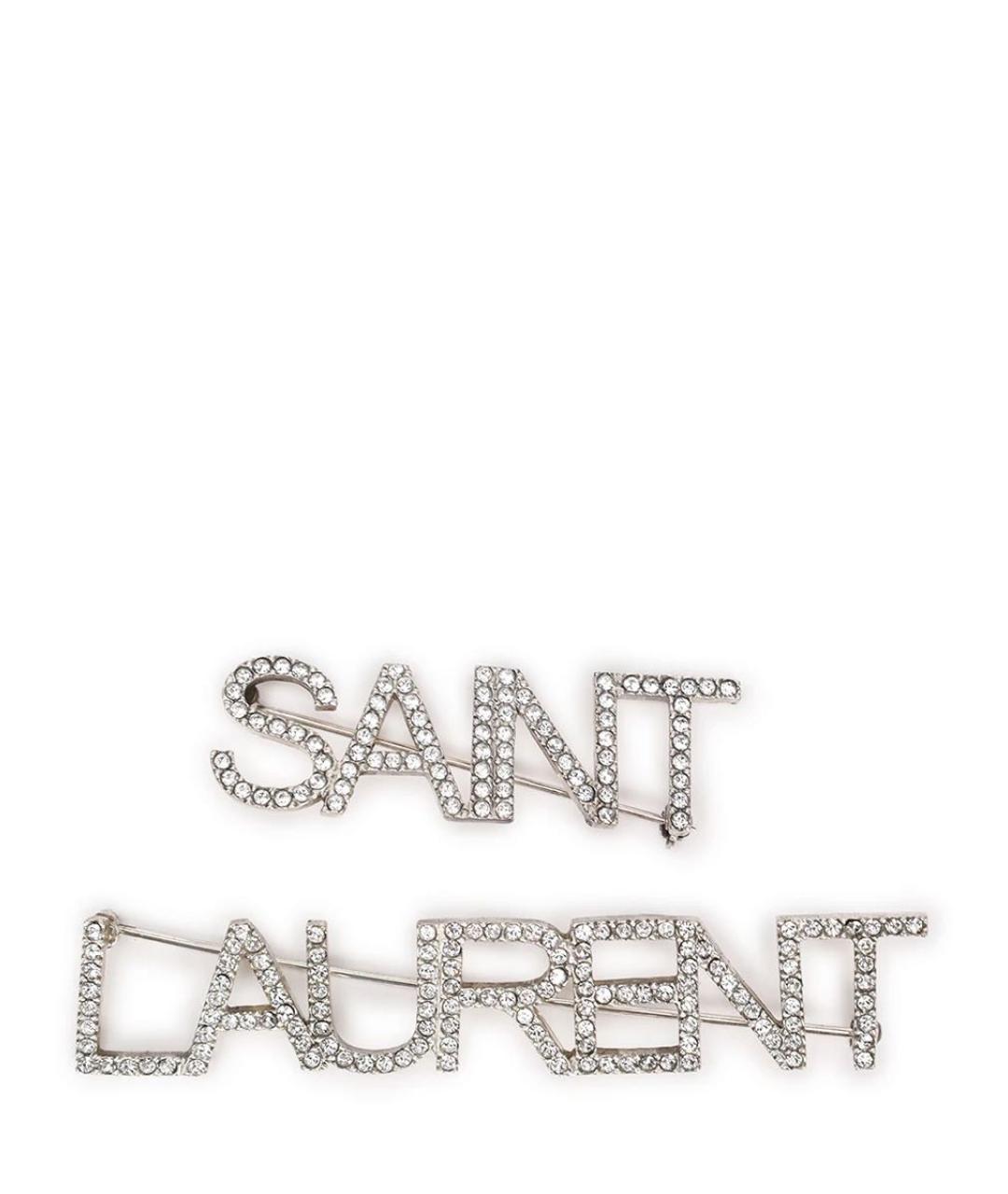 SAINT LAURENT Серебряная металлическая булавка / брошь, фото 7