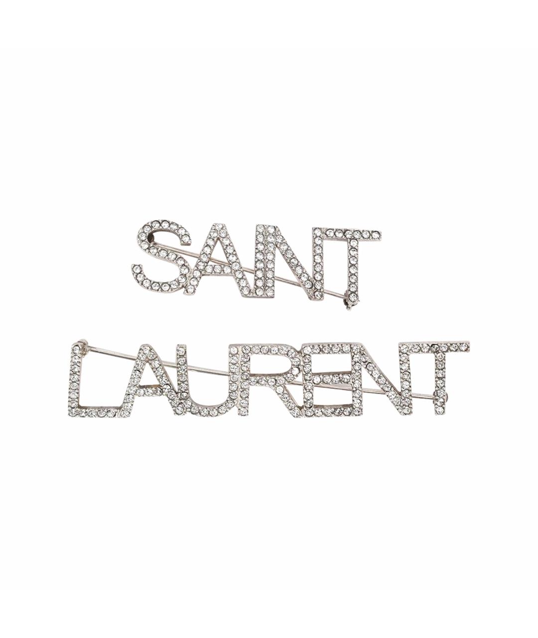 SAINT LAURENT Серебряная металлическая булавка / брошь, фото 1