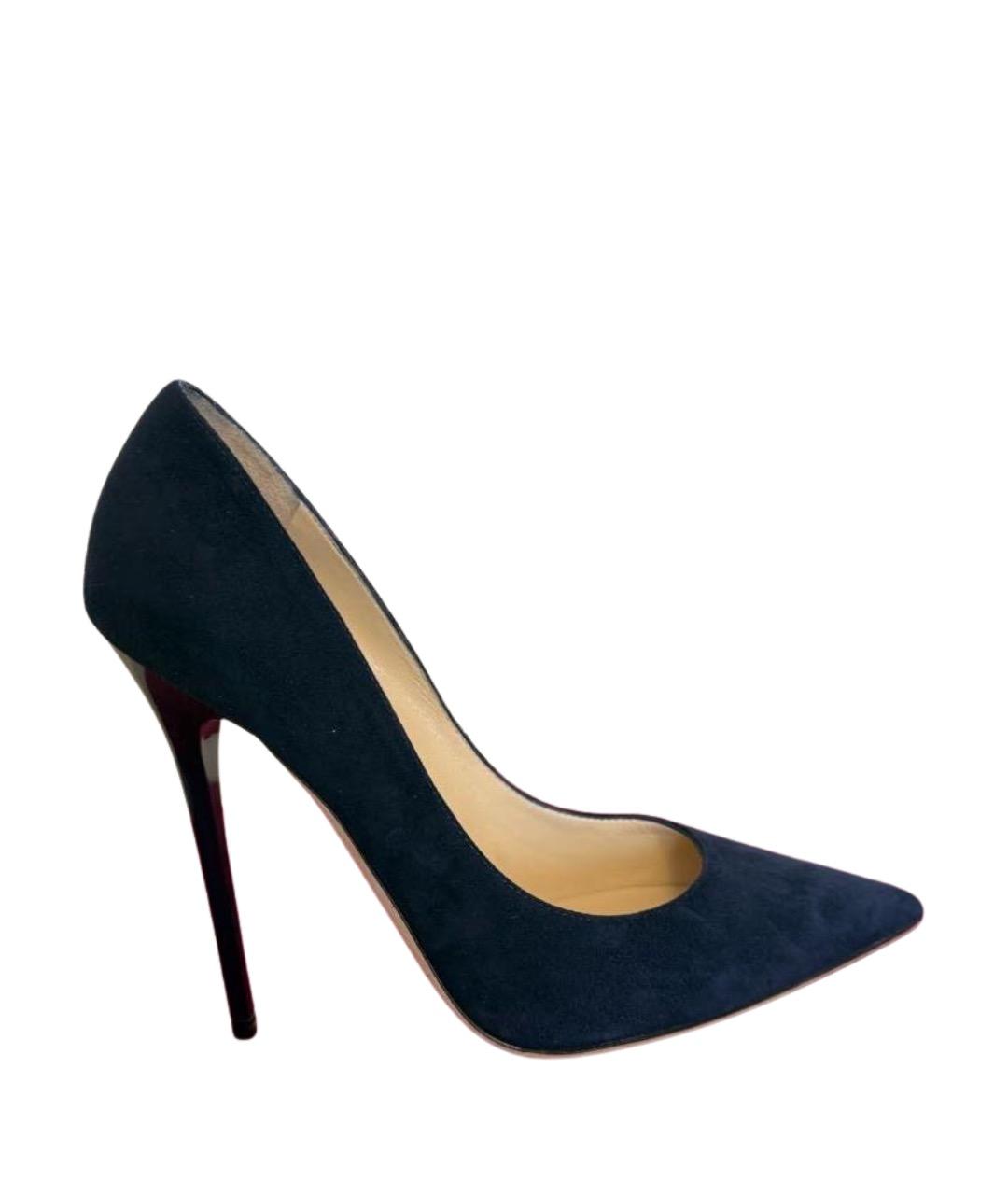 JIMMY CHOO Темно-синие замшевые туфли, фото 1