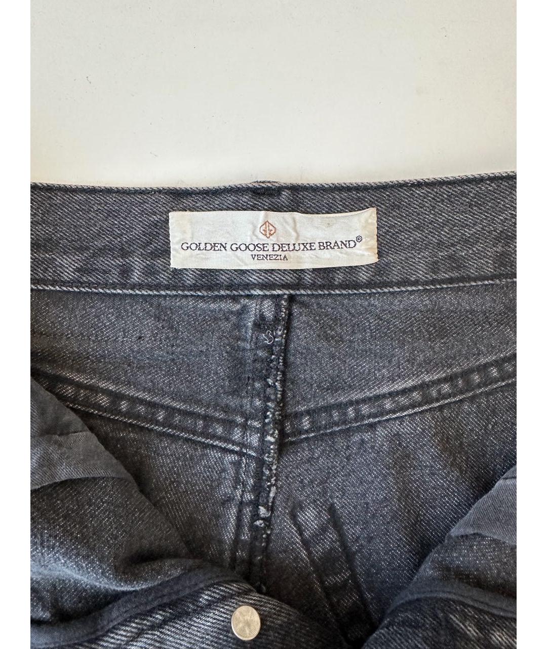 GOLDEN GOOSE Антрацитовая хлопковая юбка миди, фото 6
