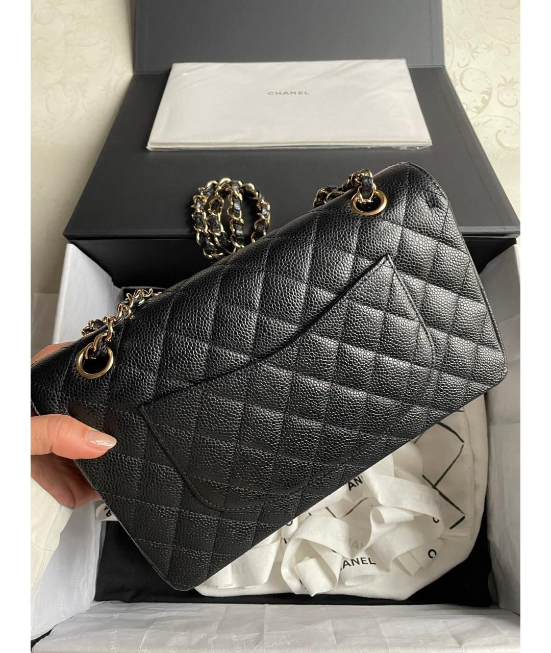 CHANEL Черная кожаная сумка через плечо, фото 3