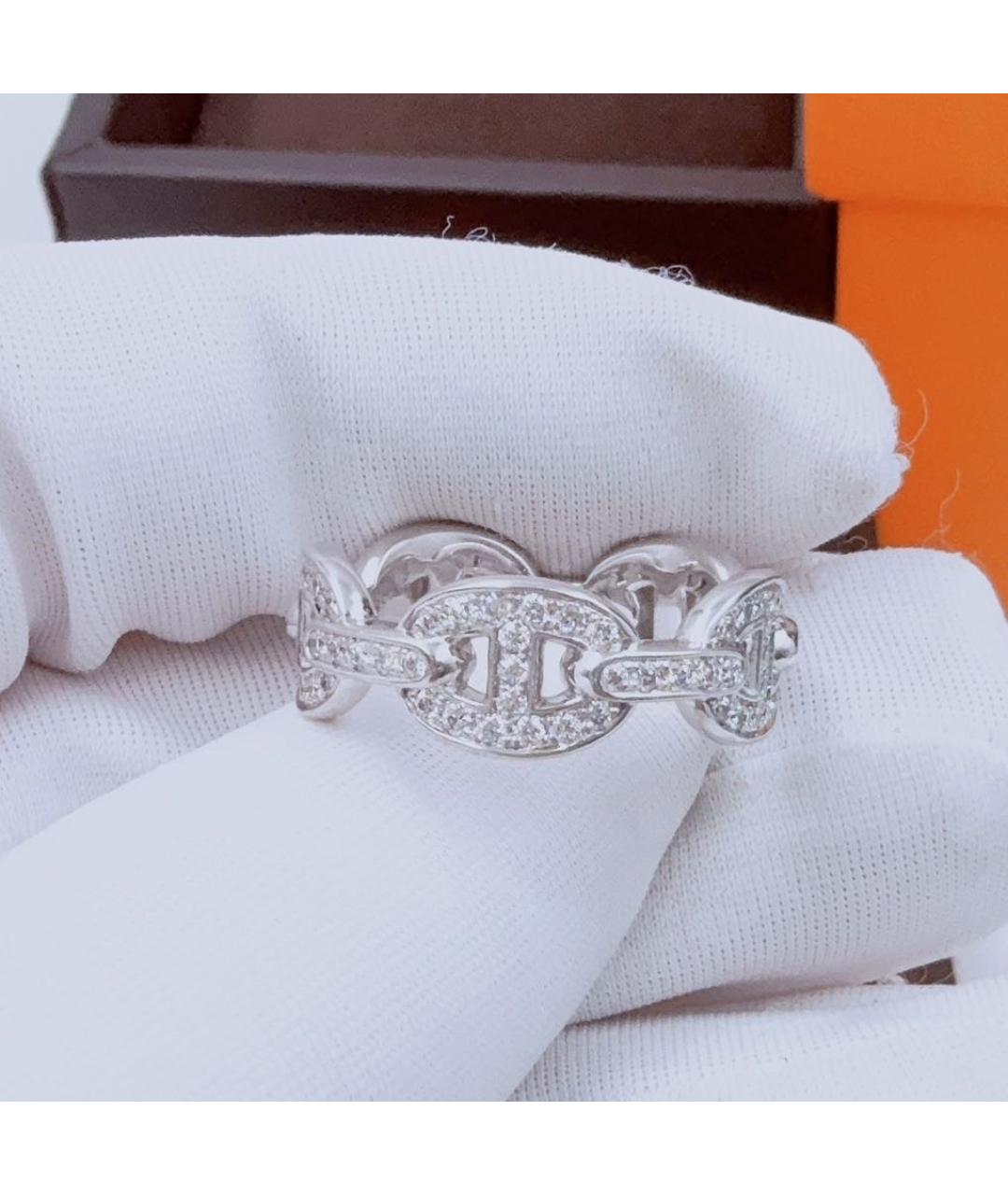 HERMES Белое кольцо из белого золота, фото 2