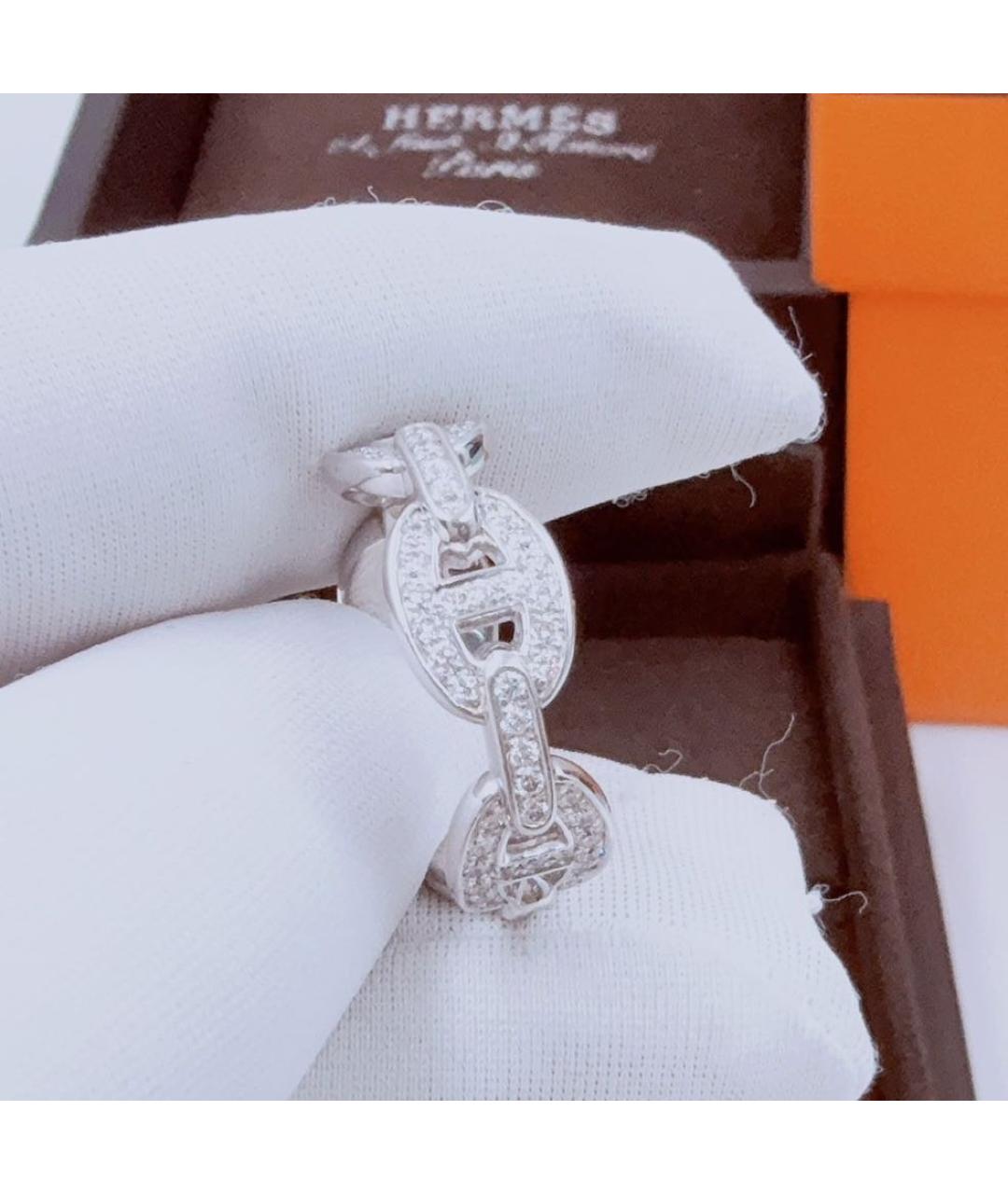 HERMES Белое кольцо из белого золота, фото 4