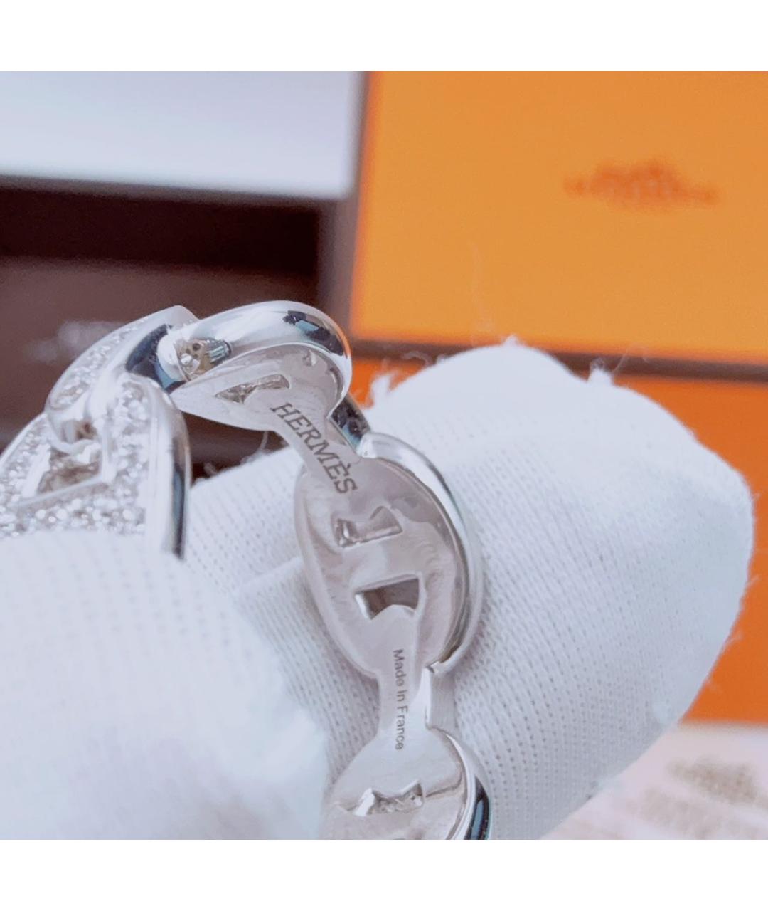 HERMES Белое кольцо из белого золота, фото 5