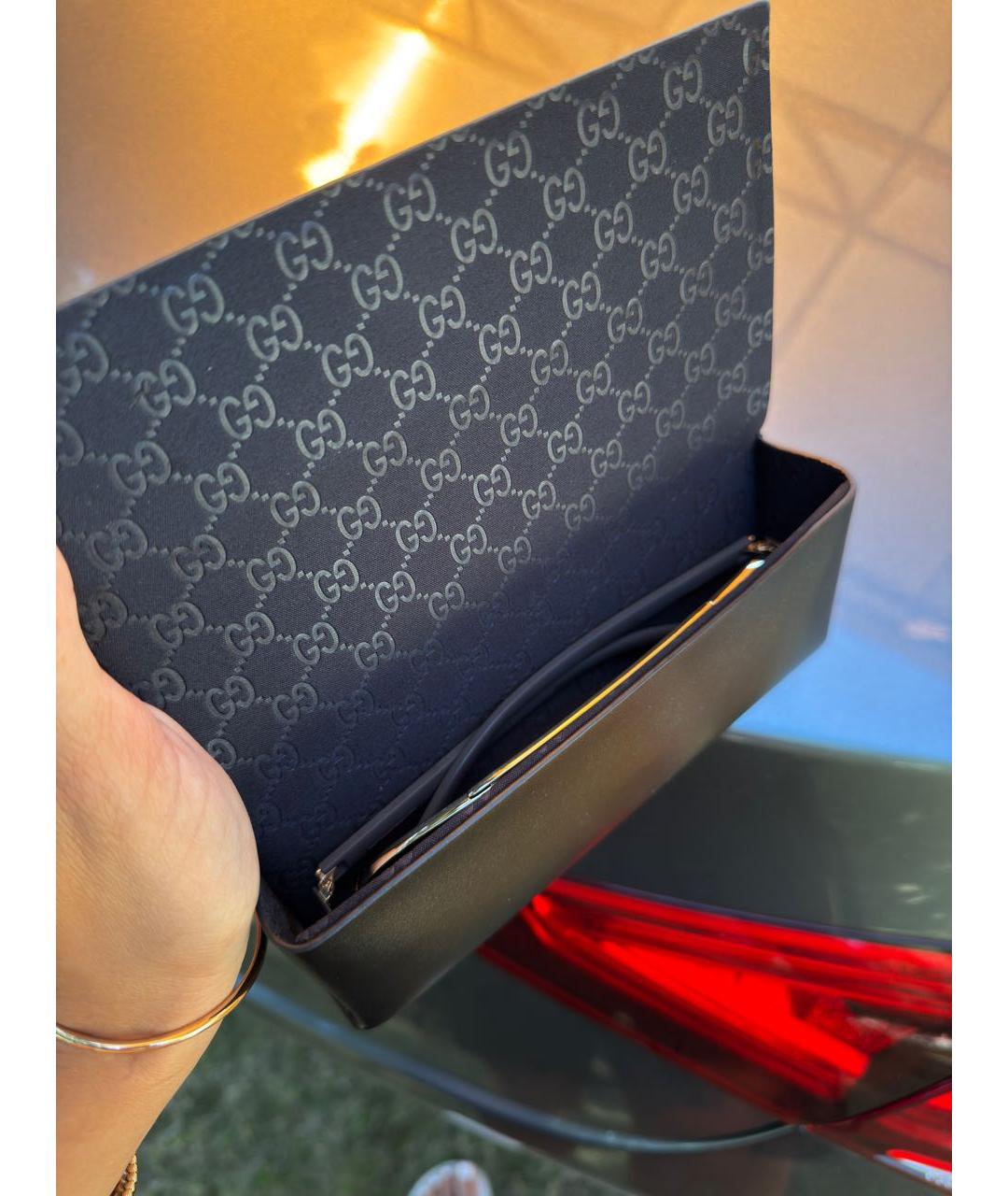 GUCCI Коричневые металлические солнцезащитные очки, фото 4