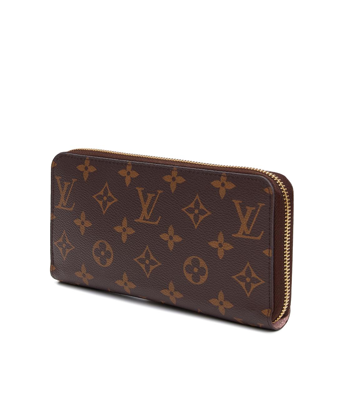 LOUIS VUITTON Коричневый кожаный кошелек, фото 2