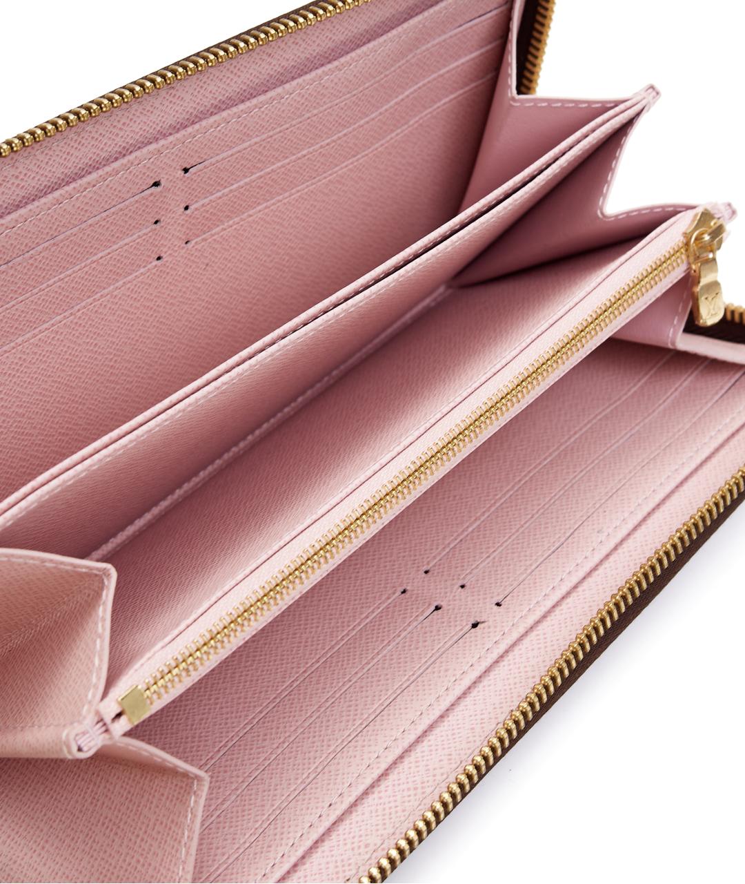 LOUIS VUITTON Коричневый кожаный кошелек, фото 5