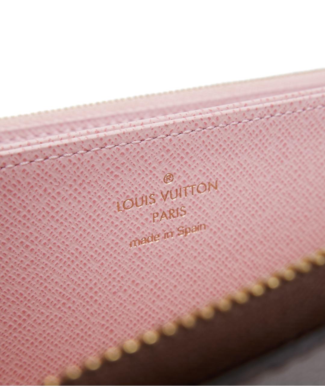 LOUIS VUITTON Коричневый кожаный кошелек, фото 4