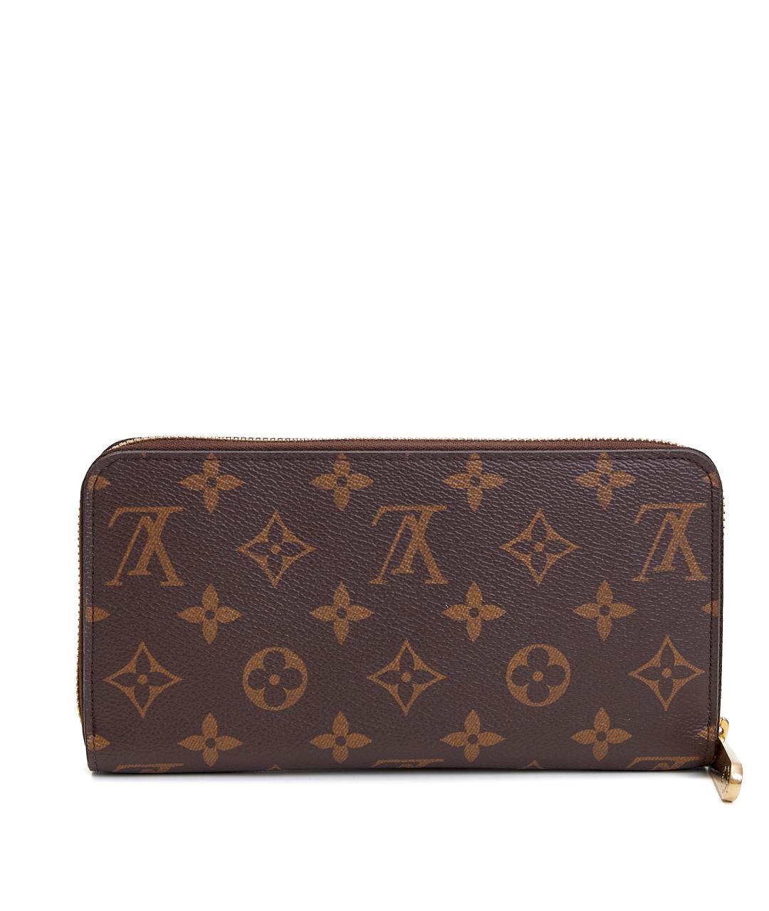 LOUIS VUITTON Коричневый кожаный кошелек, фото 3