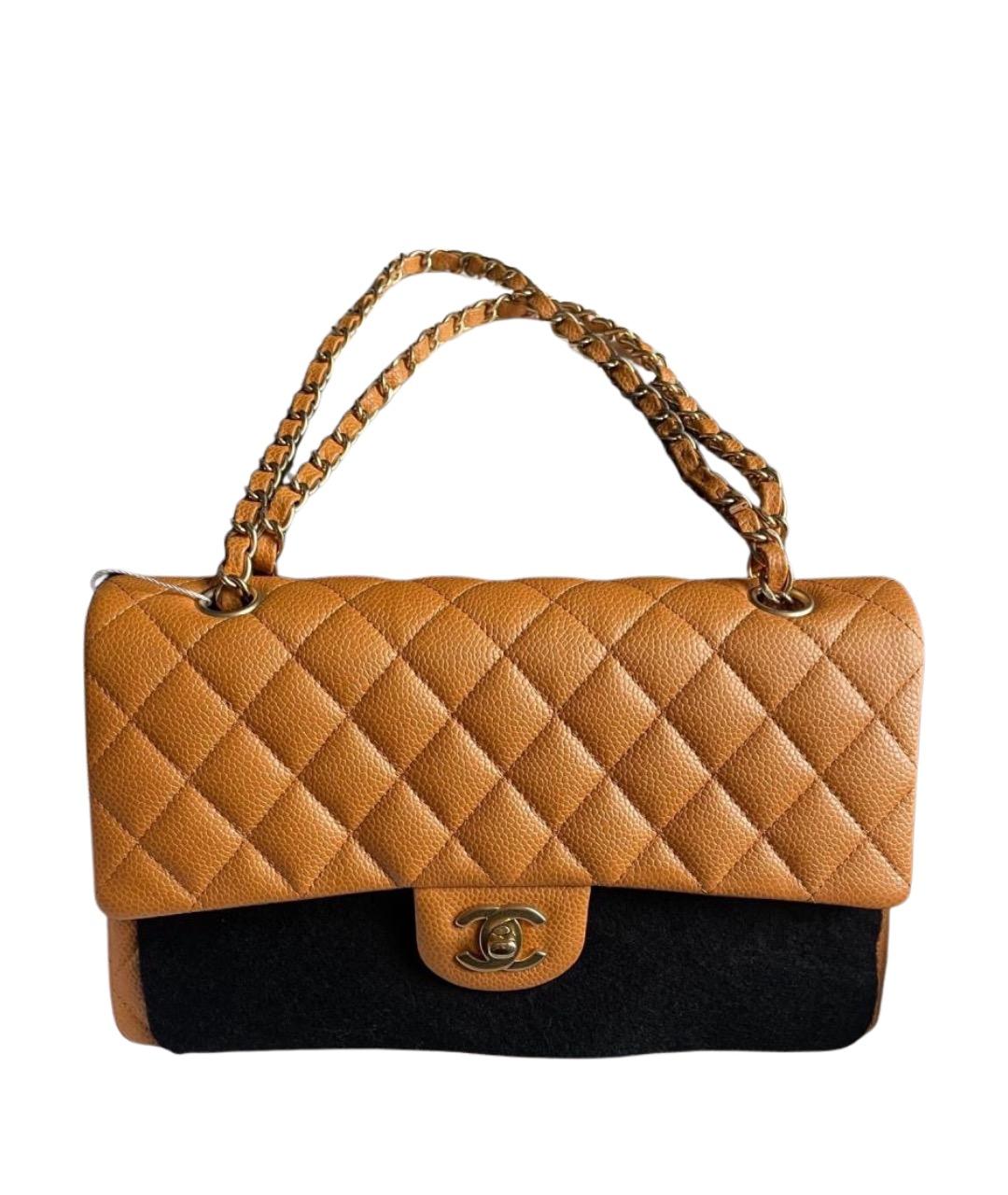 CHANEL Оранжевая кожаная сумка через плечо, фото 1