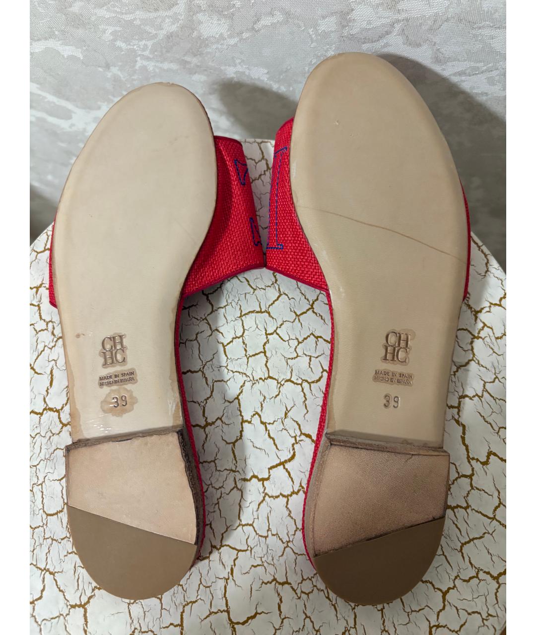 CAROLINA HERRERA Красные шлепанцы, фото 5