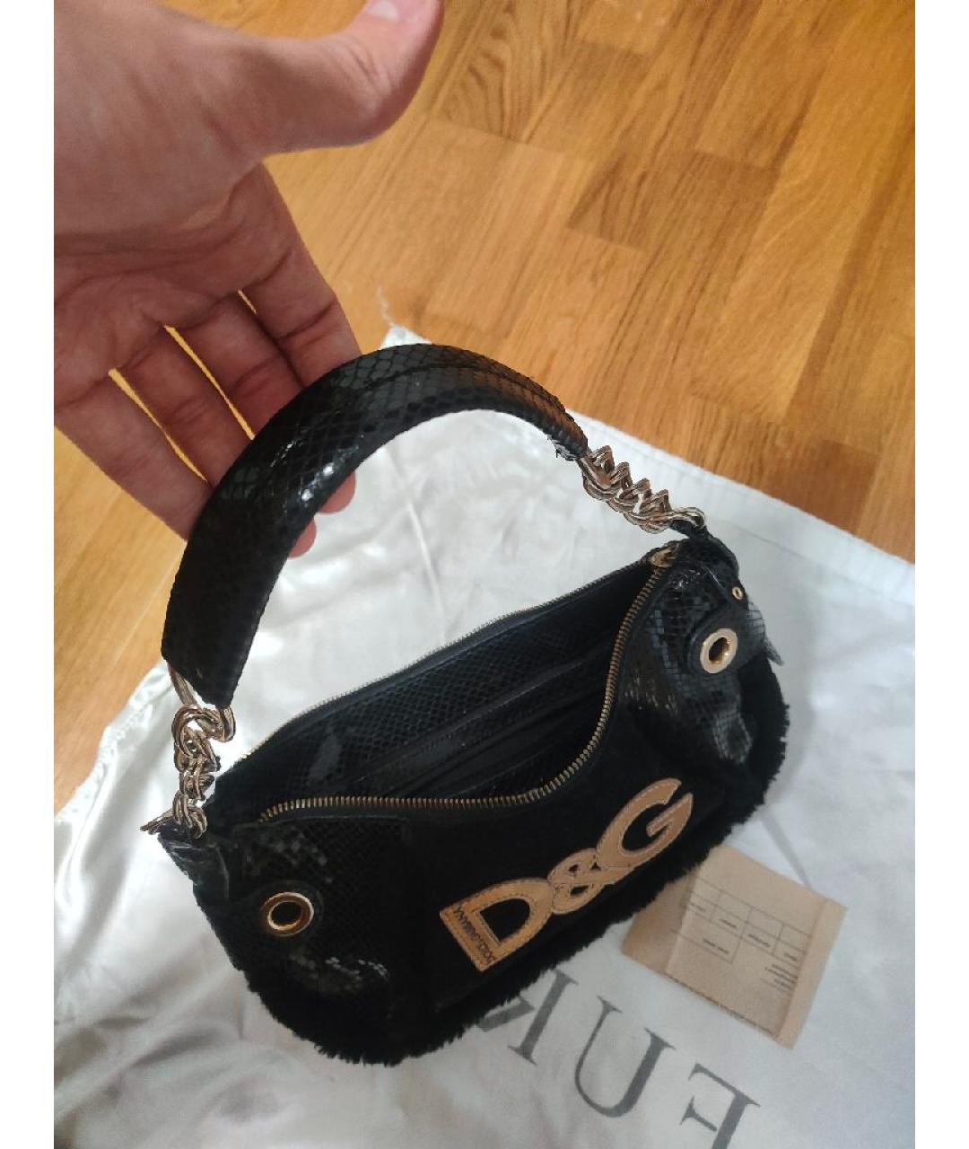 DOLCE&GABBANA Черная сумка с короткими ручками, фото 5