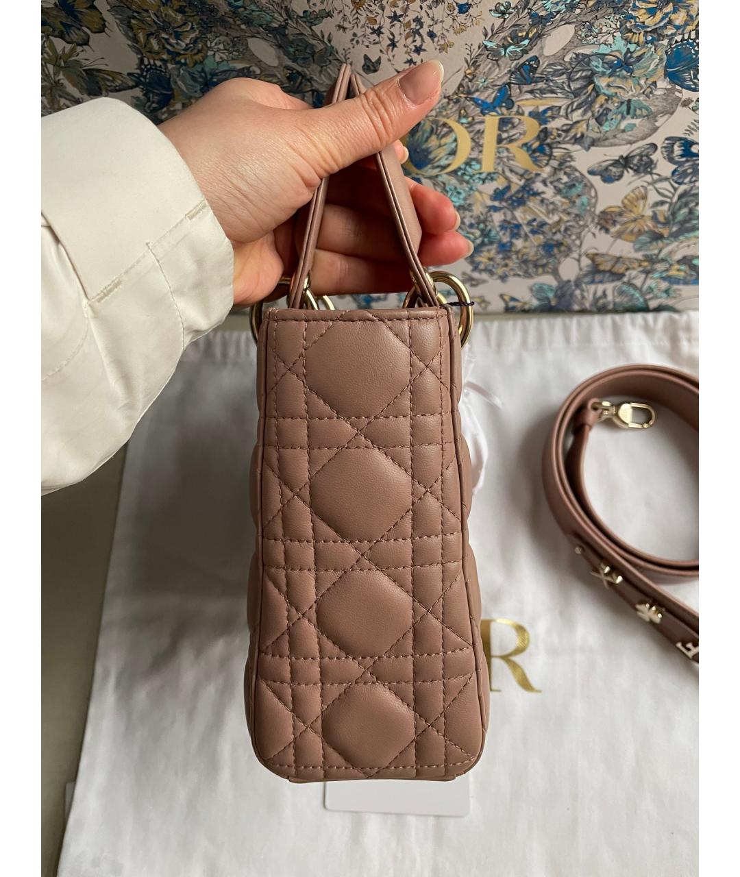 CHRISTIAN DIOR Кожаная сумка с короткими ручками, фото 5