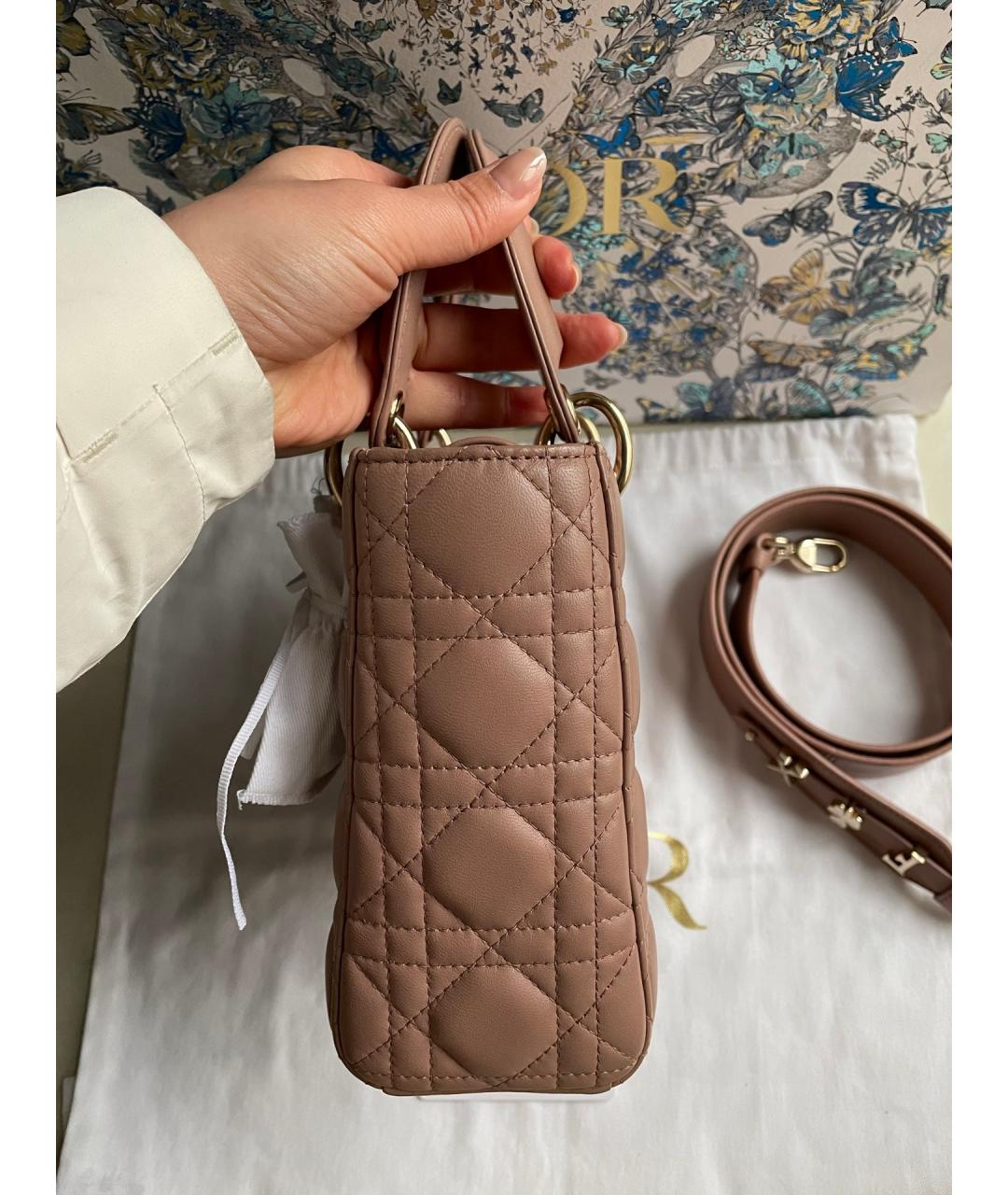 CHRISTIAN DIOR Кожаная сумка с короткими ручками, фото 4