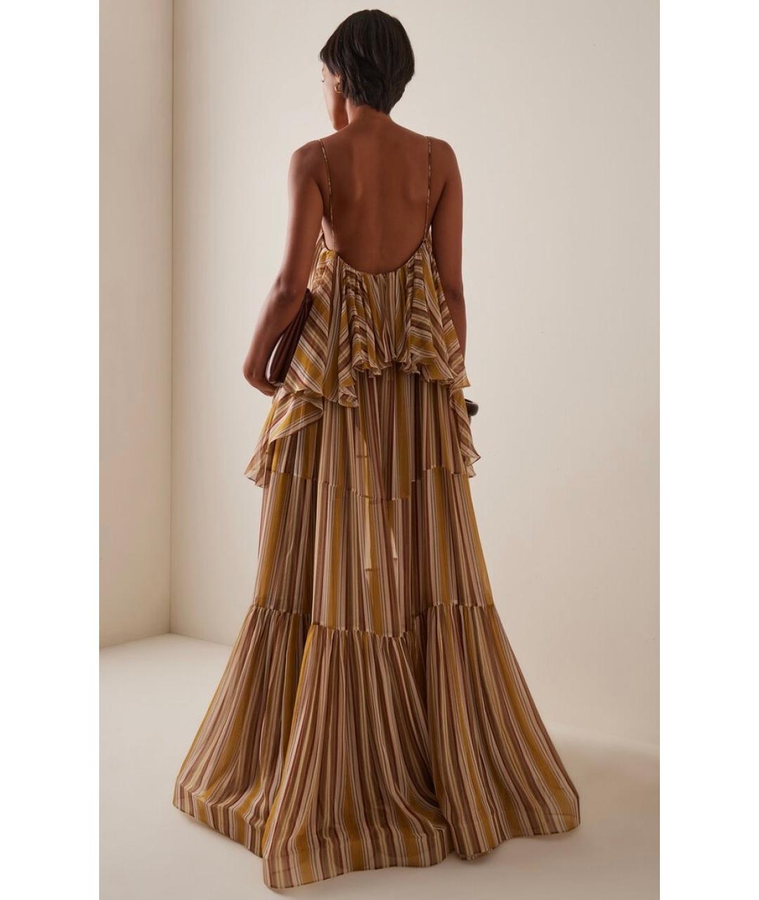 ZIMMERMANN Желтое вискозное коктейльное платье, фото 4