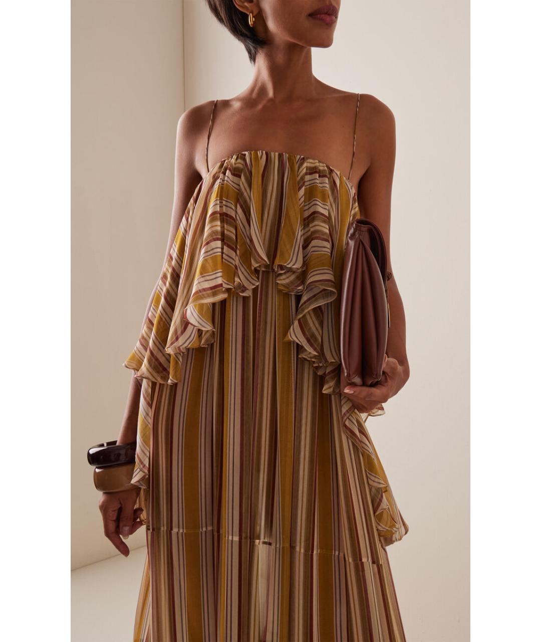 ZIMMERMANN Желтое вискозное коктейльное платье, фото 3