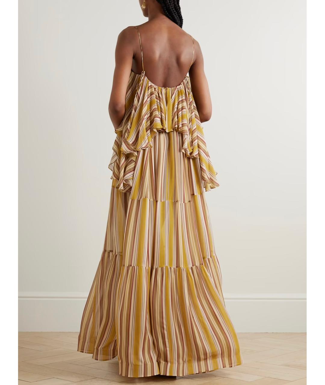ZIMMERMANN Желтое вискозное коктейльное платье, фото 6
