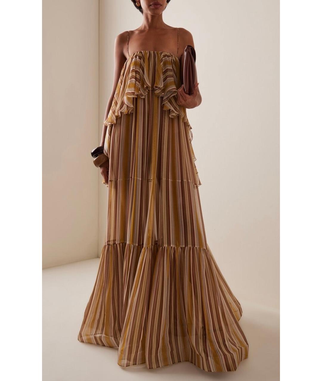 ZIMMERMANN Желтое вискозное коктейльное платье, фото 2