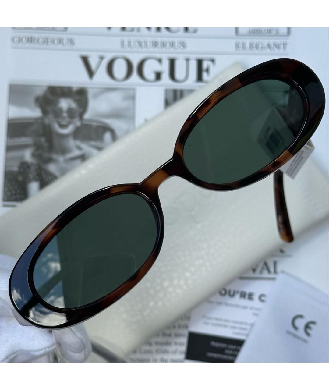 LE SPECS Коричневые пластиковые солнцезащитные очки, фото 3