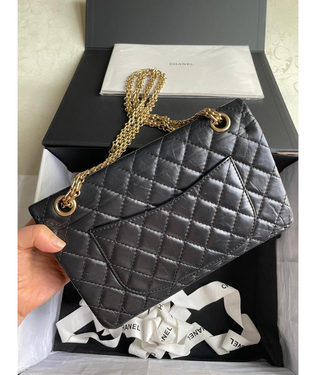 CHANEL Черная кожаная сумка через плечо, фото 3