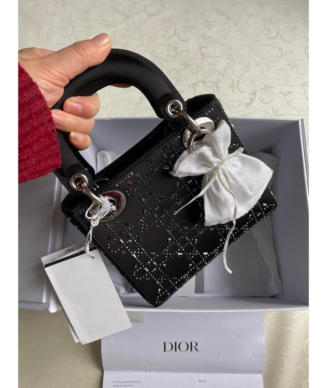 CHRISTIAN DIOR Черная сумка с короткими ручками, фото 3