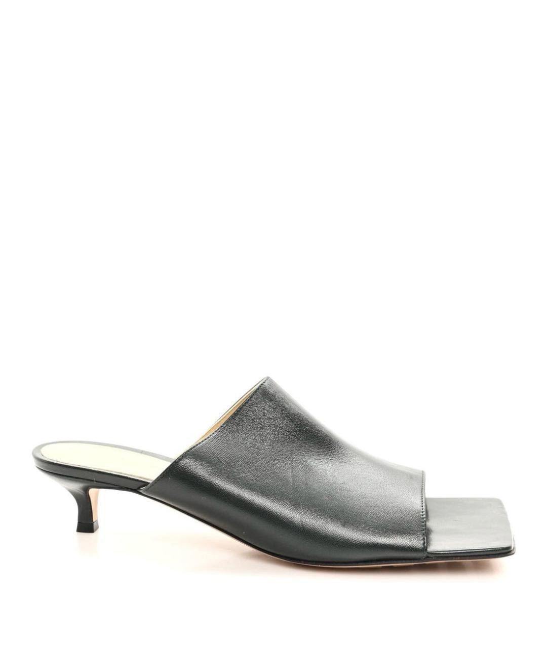 BOTTEGA VENETA Зеленые кожаные мюли, фото 9